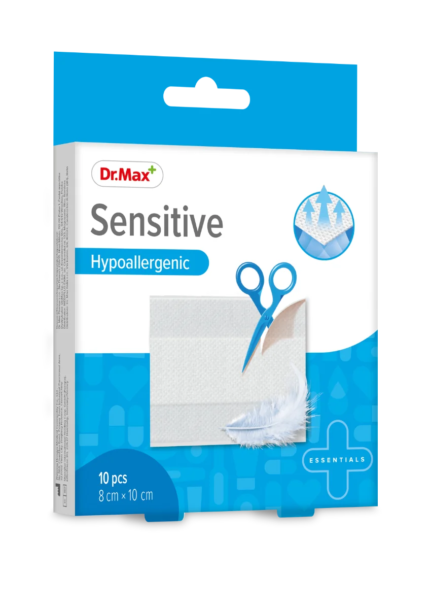 Dr. Max Plasturi sensitive sterili 8 x 10cm, 10 bucati