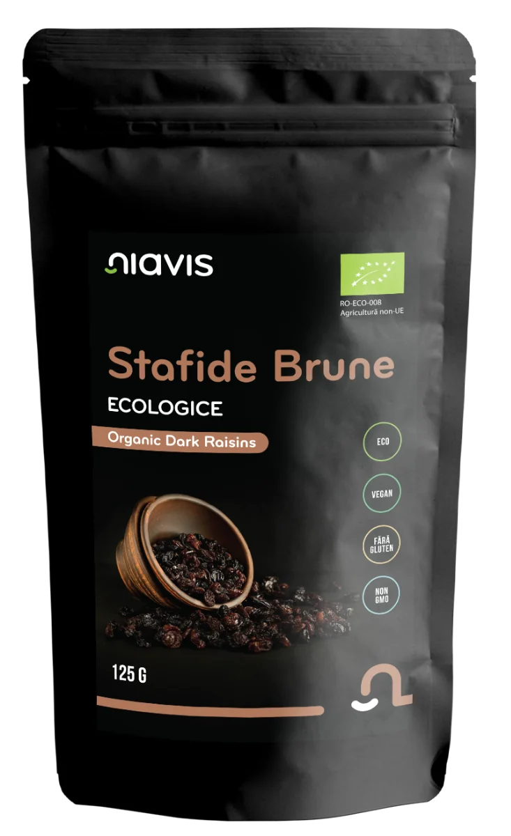 Stafide brune ecologice, 125g, Niavis