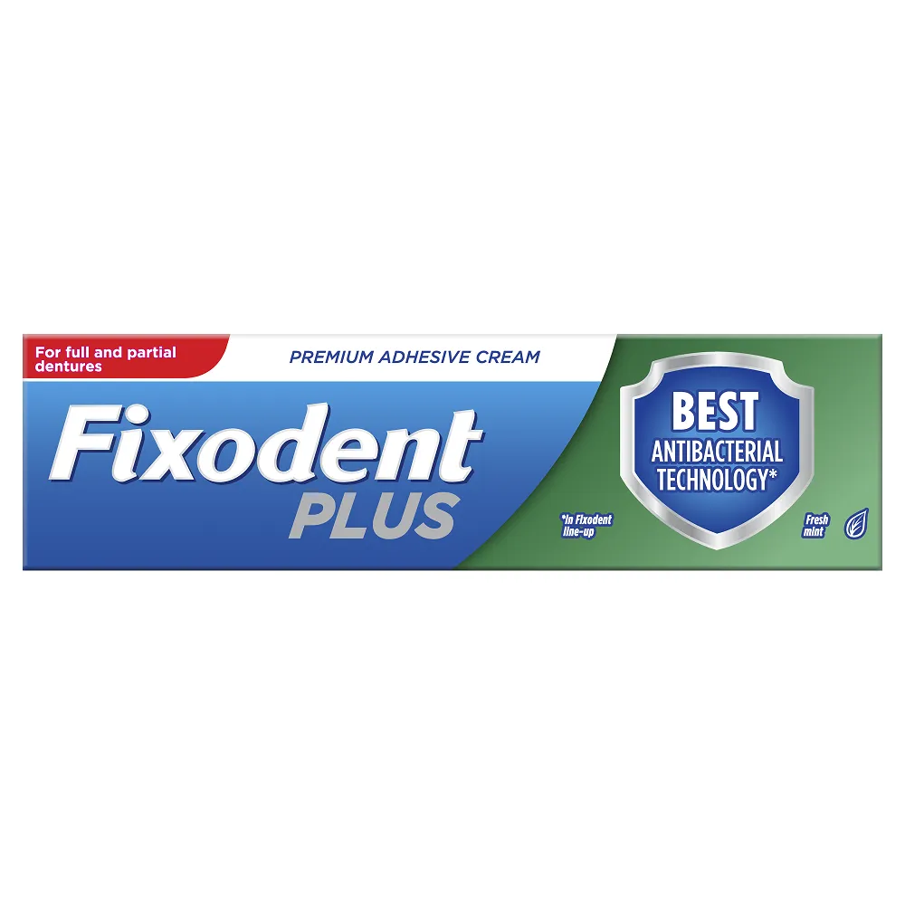 Crema adeziva pentru proteza dentara Plus Dual Protect, 40 g, Fixodent 