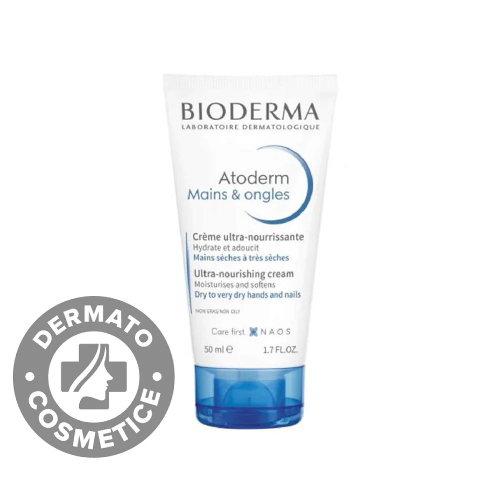 Crema pentru maini si unghii Atoderm, 50ml, Bioderma 