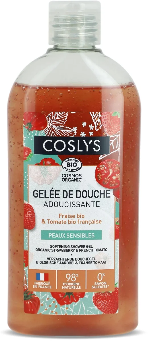 Gel de dus bio calmant cu Capsuni si Rosii, 250ml, Coslys