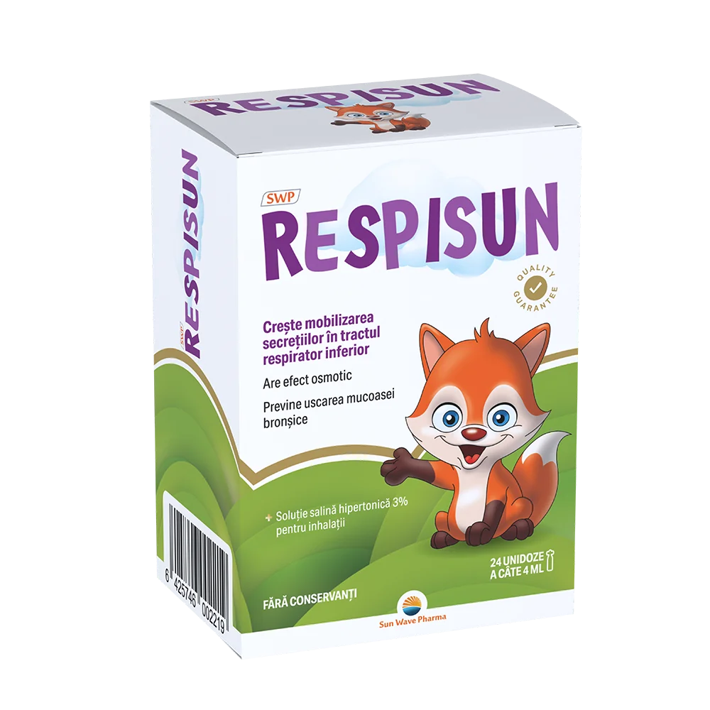 Respisun solutie salina hipertonica 3%, 24 unidoze, Sun Wave Pharma