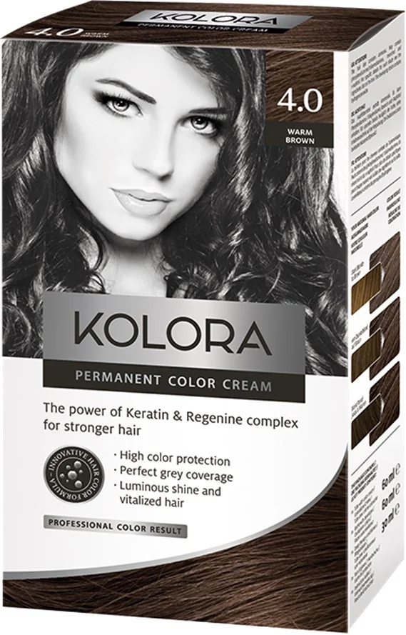 Vopsea de par Kolora 4.0 Warm Brown, 50ml, Aroma