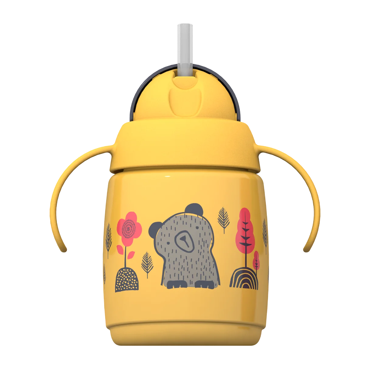 Cana cu pai si protectie Bacshield™ pentru +6 luni Galben, 300ml, Tommee Tippee