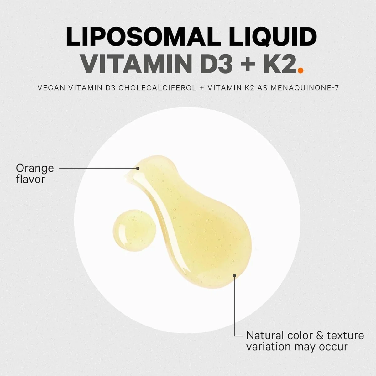 Vitamina D3+K2 Lipozomala cu aroma de portocala CodeAge, 59.2ml, GNC