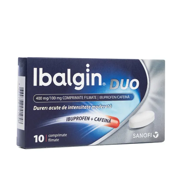 Ibalgin Duo 400mg/100mg, 10 comprimate, Sanofi 