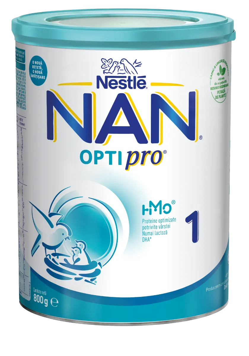 Lapte praf Nan 1 Optipro HM-O Premium +0 luni, 800g, Nestle