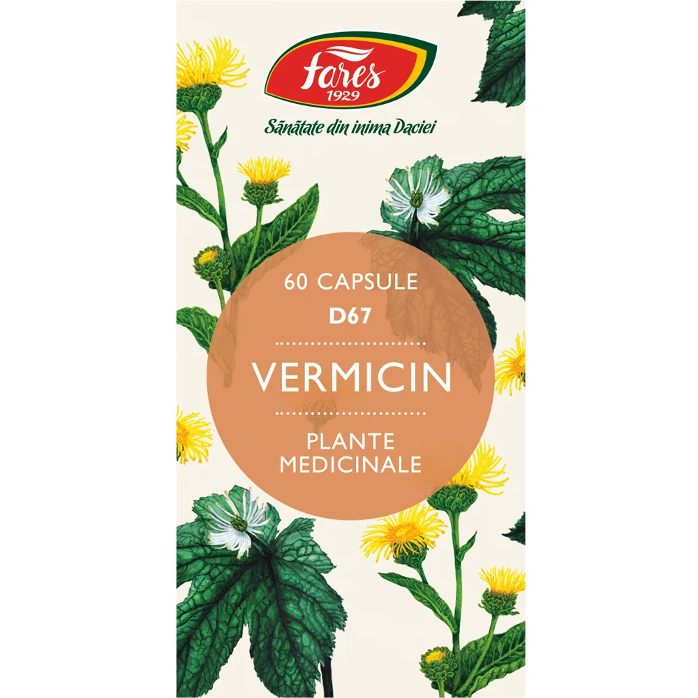 Vermicin, 60 capsule, Fares