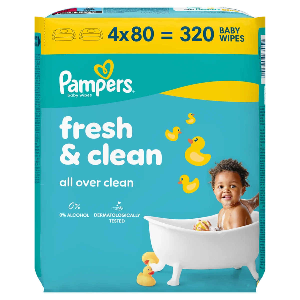 Servetele umede Fresh Clean, 320 bucati, Pampers