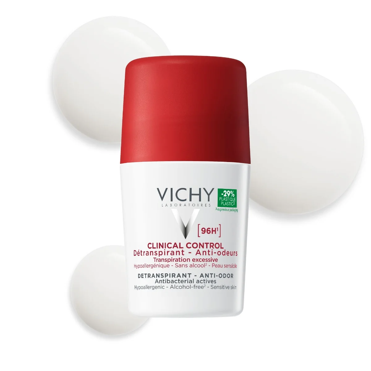 Deodorant roll-on antiperspirant 96h Clinical Control, 50ml, Vichy