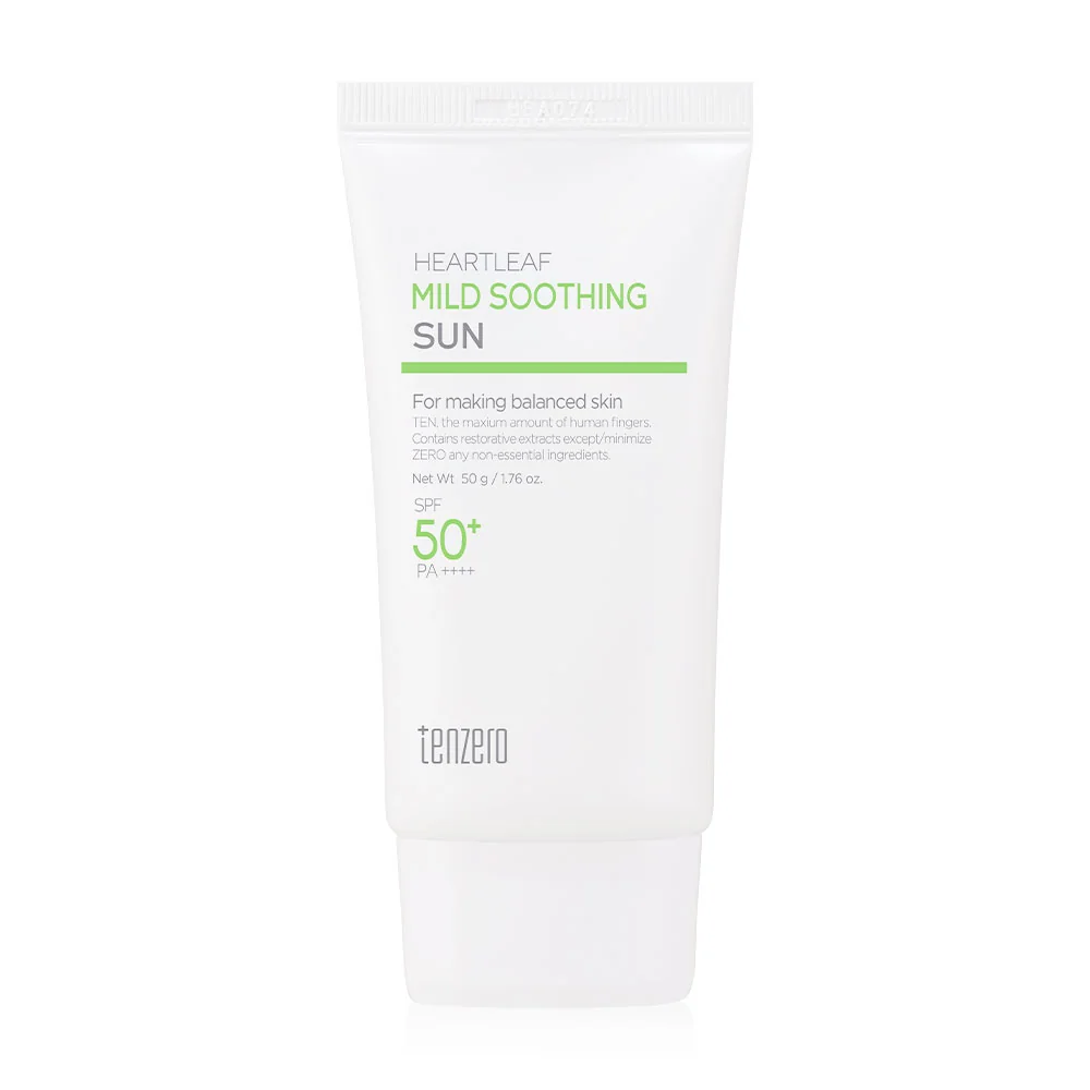Crema cu protectie solara SPF50+ Heartleaf Mild Soothing, 50g, Tenzero