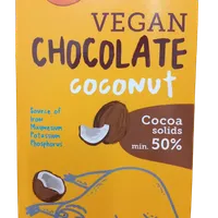 Ciocolata cu lapte de cocos bio fara gluten, 80g, Super Fudgio