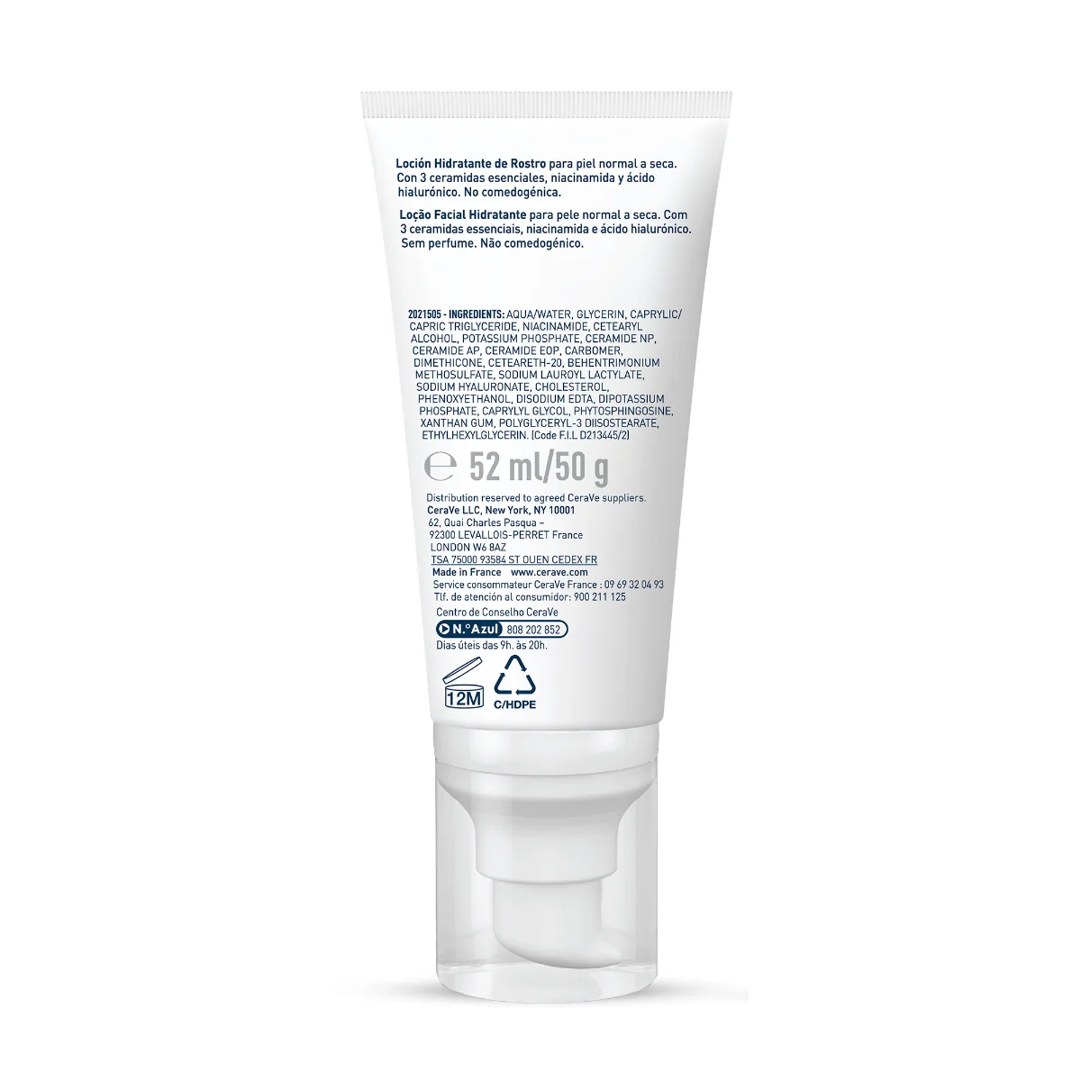Crema hidratanta de fata ten normal-uscat, 52ml, CeraVe