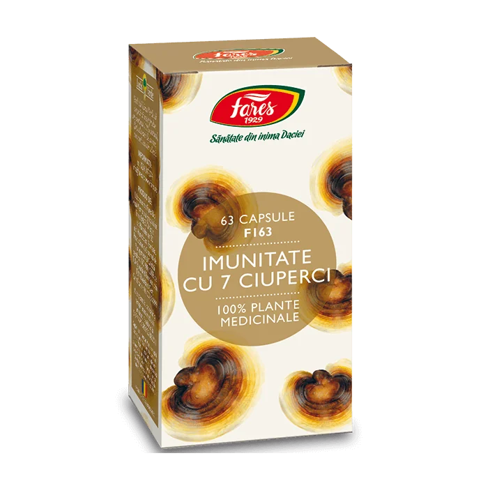 Imunitate cu 7 ciuperci F163, 63 capsule, Fares