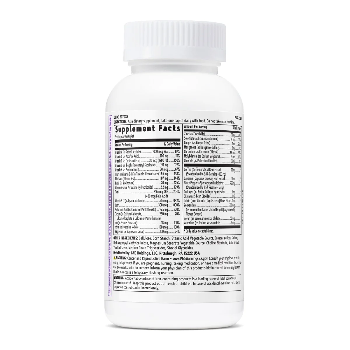 Multivitamine pentru Femei Energie si Metabolism Women`s One Daily Multivitamin Energy, 60 tablete, GNC 