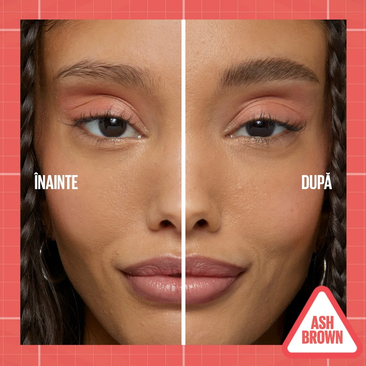 Marker de sprancene si gel de fixare 2 in 1 259 Ash Brown Build a Brow, 1.4g, Maybelline