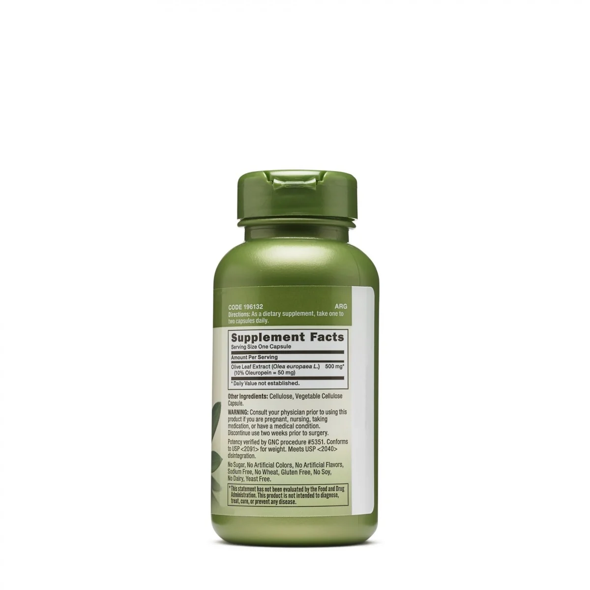Extract din frunze de maslin 500mg Herbal Plus, 100 capsule, GNC