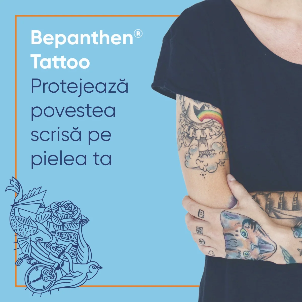Unguent pentru ingrijirea tatuajelor Bepanthen Tattoo, 50g, Bayer
