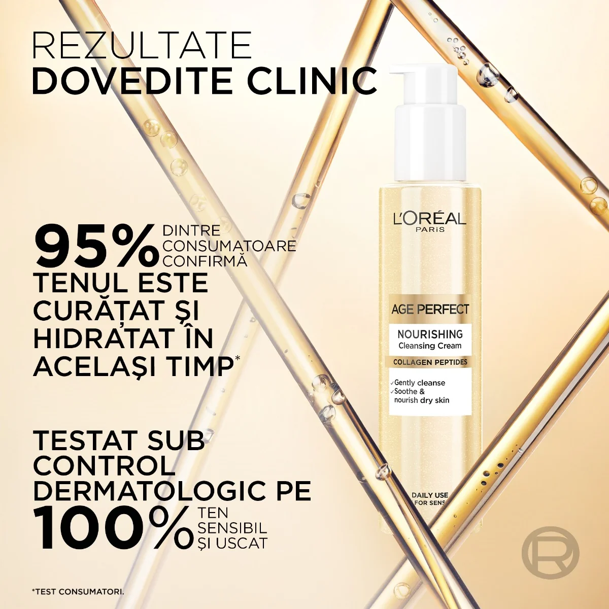 Gel de curatare cu colagen Age Perfect, 150ml, L'Oreal Paris