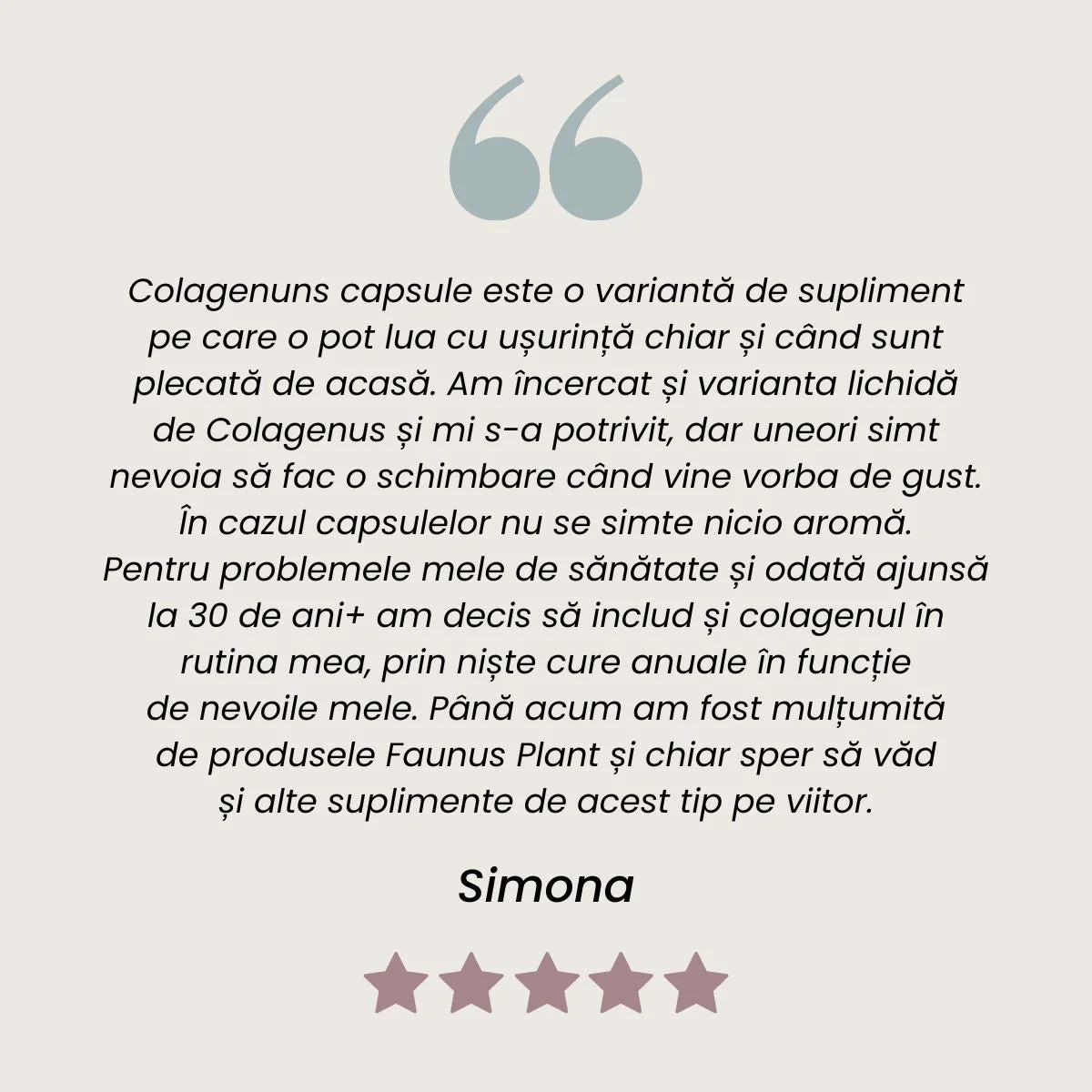 Colagen tip II pentru articulatii oase piele par Colagenus, 60 capsule, Faunus Plant