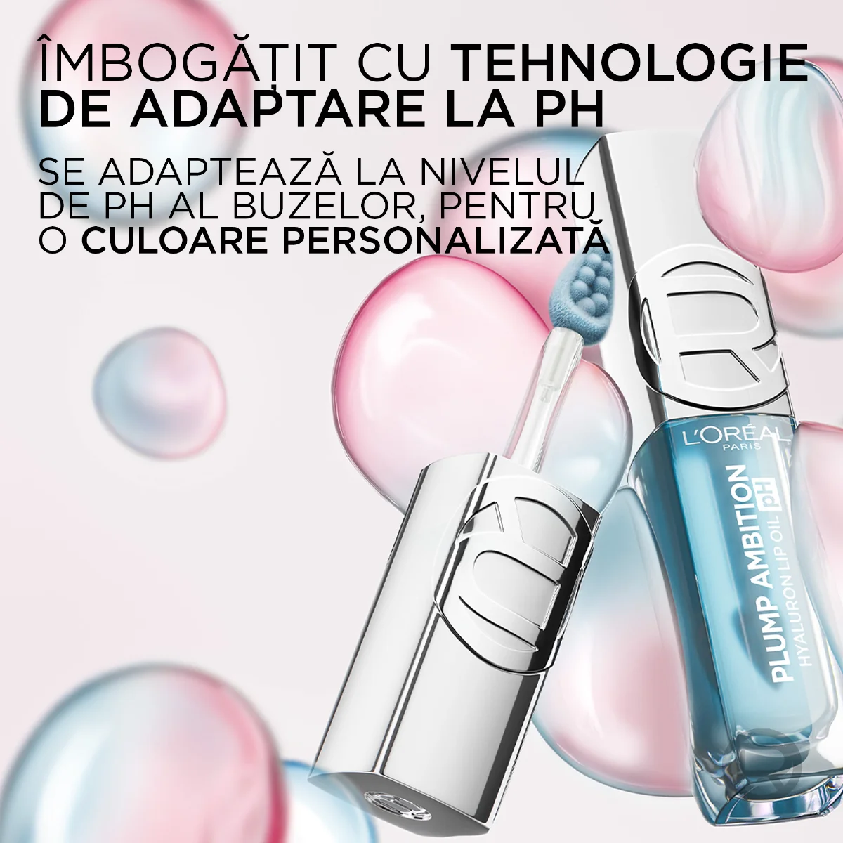Ulei pentru buze cu efect de Volum Plump Ambition Nr. 113 Cristal Ice, 5ml, L'Oreal Paris