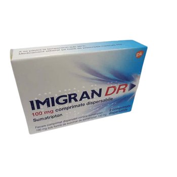 Imigran Kit Imigran DR 100mg, 2 comprimate dispersabile, GSK | Dr.Max Farmacie