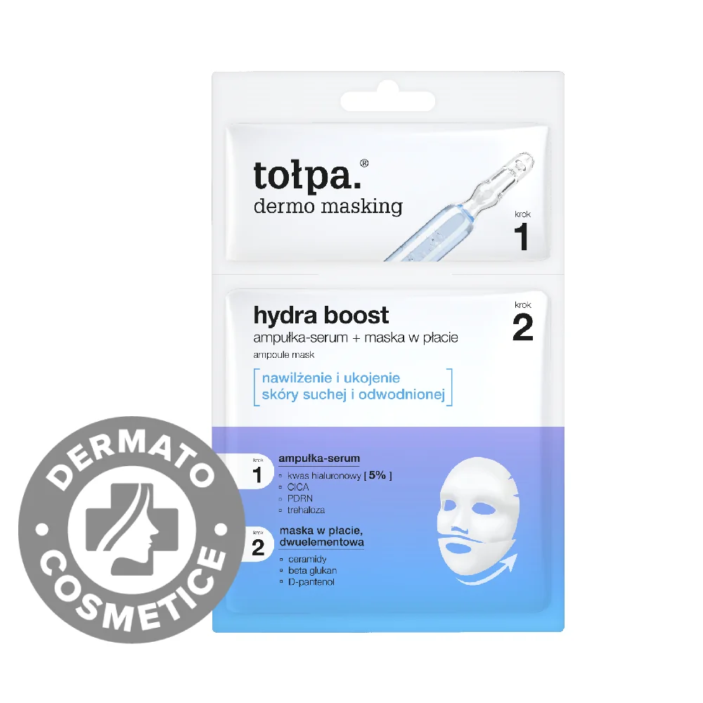 Masca tip servetel in 2 pasi cu ser Hydra Boost Dermo Masking, 1 bucata, Tolpa
