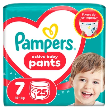 Scutece chilotel Pants Marimea 7 pentru 17+ kg, 25 bucati, Pampers