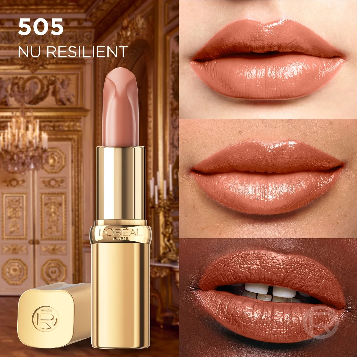 Ruj satinat Color Riche Nudes of Worth 505 NU Resilient, 4.8g, L'Oreal Paris