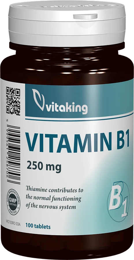 Vitamina B1 Tiamina 250mg, 100 comprimate, Vitaking