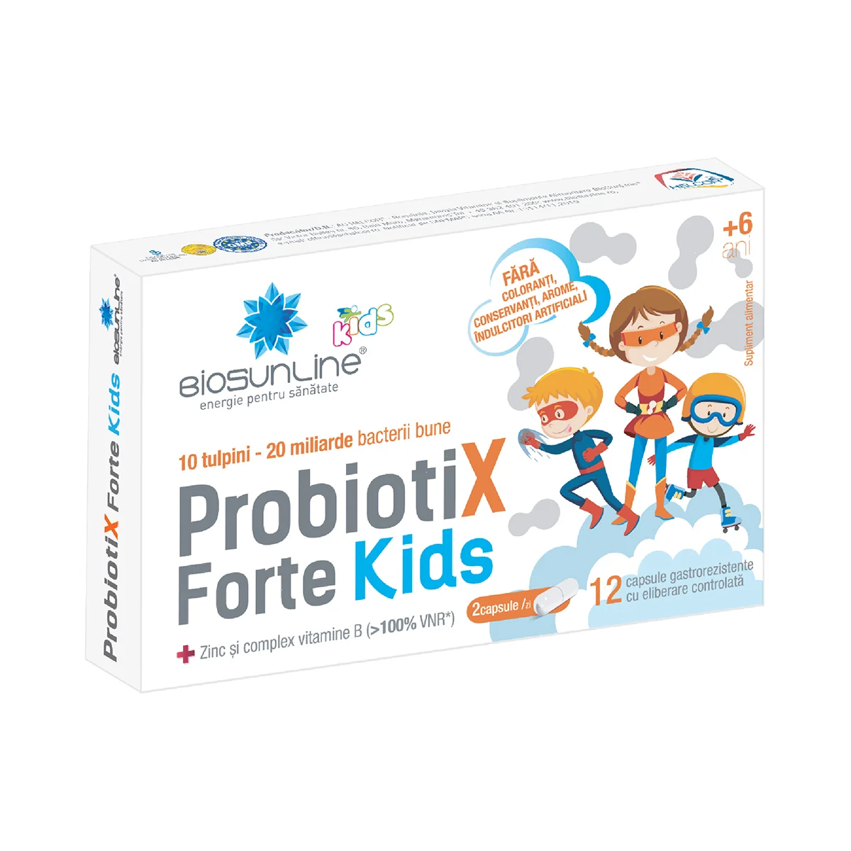 Probiotix Forte Kids, 12 capsule gastrorezistente, BioSunLine
