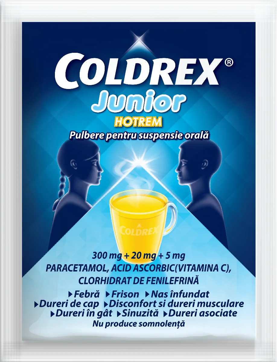 Coldrex Junior Hotrem, 10 plicuri, Perrigo