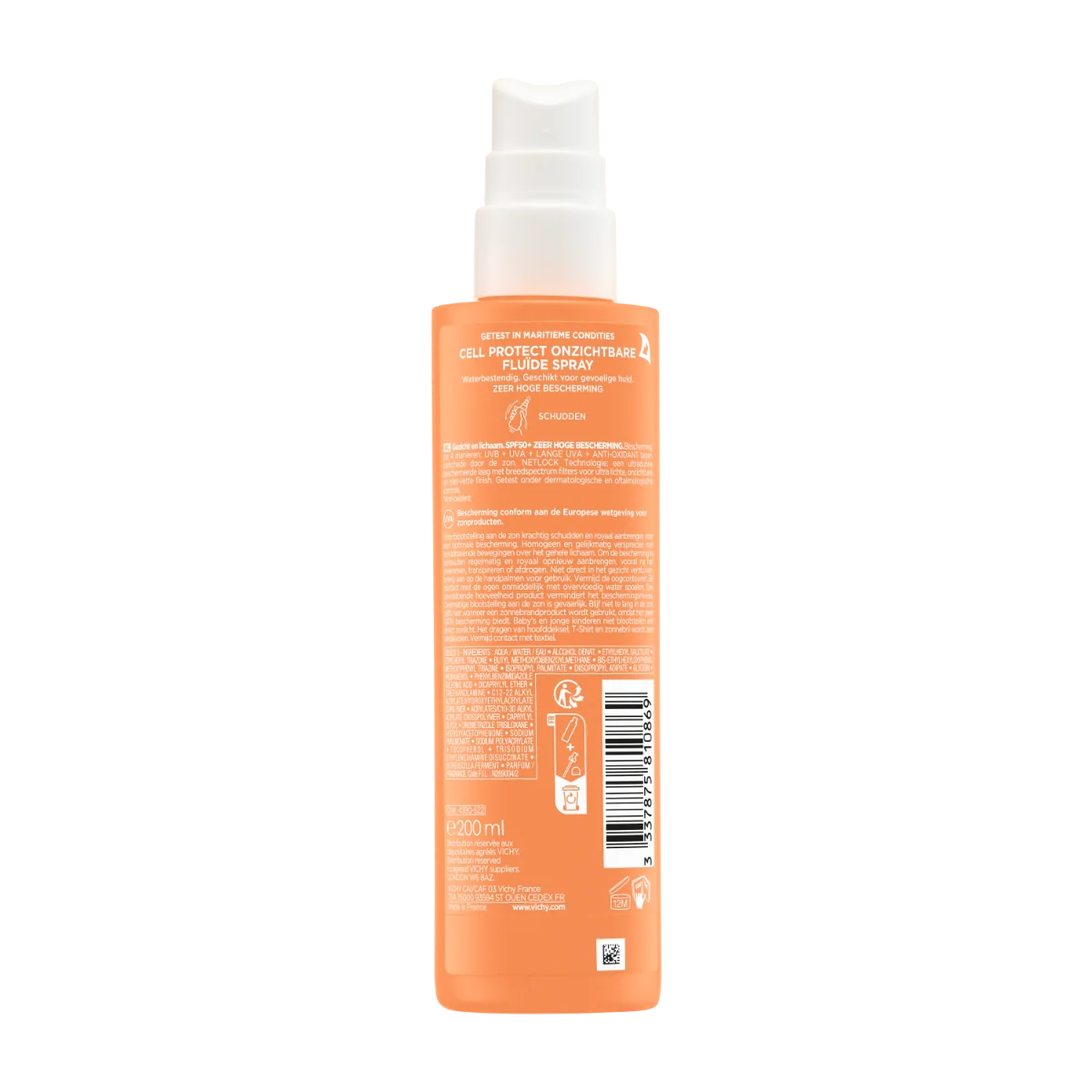Spray fluid invizibil Capital Soleil Cell Protect SPF50+, 200ml, Vichy