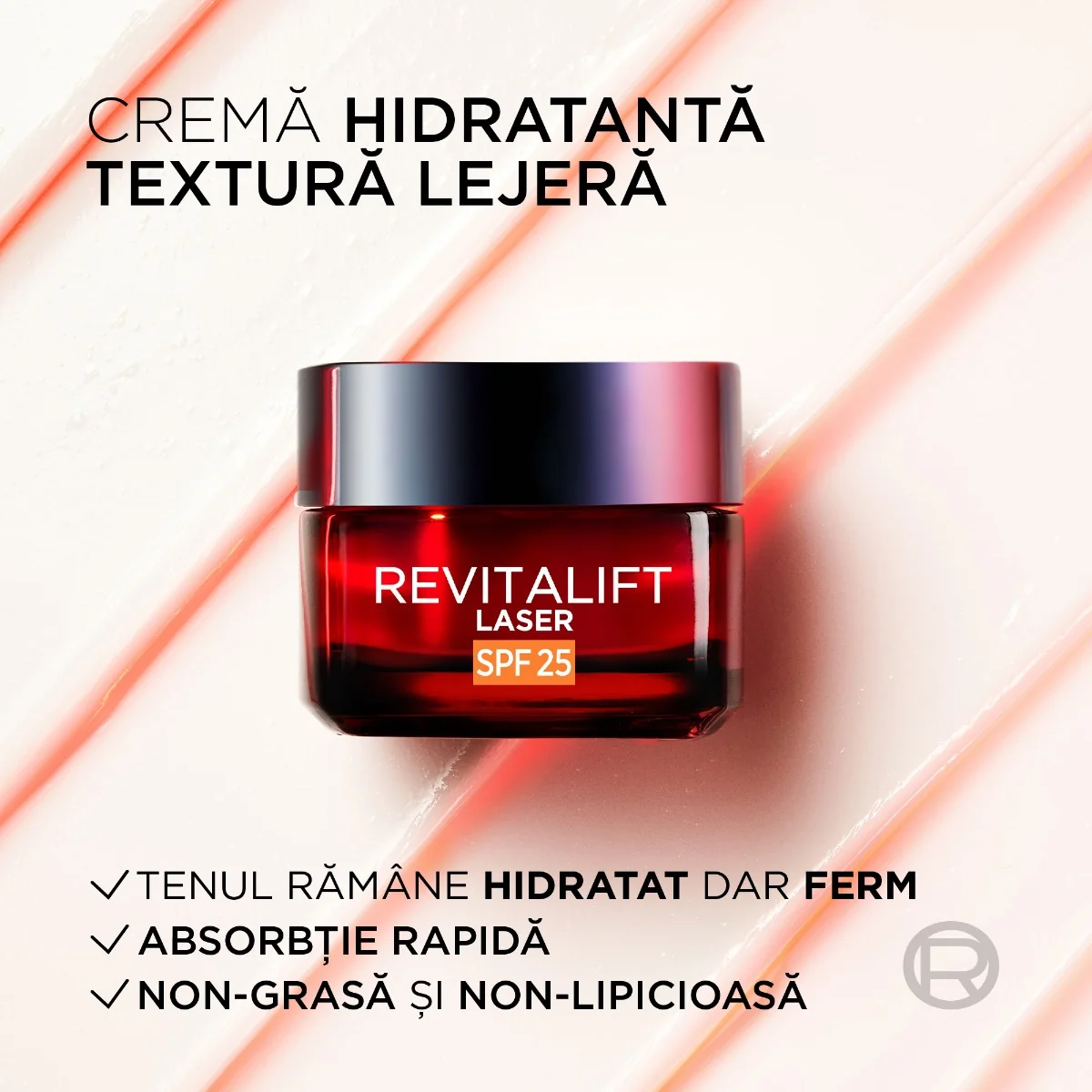 Crema antirid de zi Revitalift Laser cu SPF25 cu tripla actiune, 50ml, L'Oreal Paris