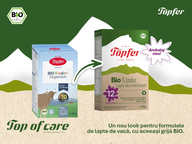 Lapte praf Bio Kinder Organic de la 12 luni, 500g, Topfer