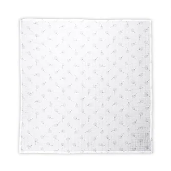 Scutec pled muselina 80cm x 80cm Grey Floral, 1 bucata, Lorelli