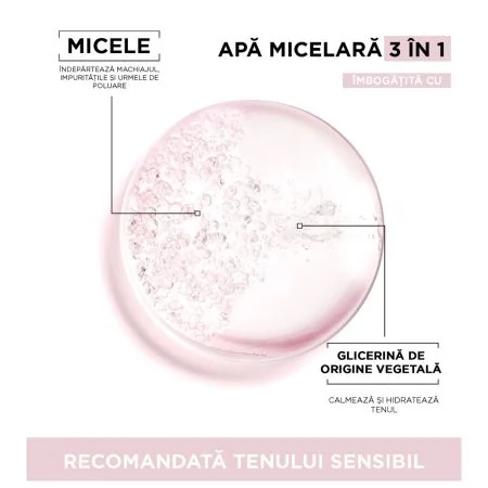 Pachet Apa micelara pentru ten sensibil Skin Naturals, 3 x 700ml, Garnier