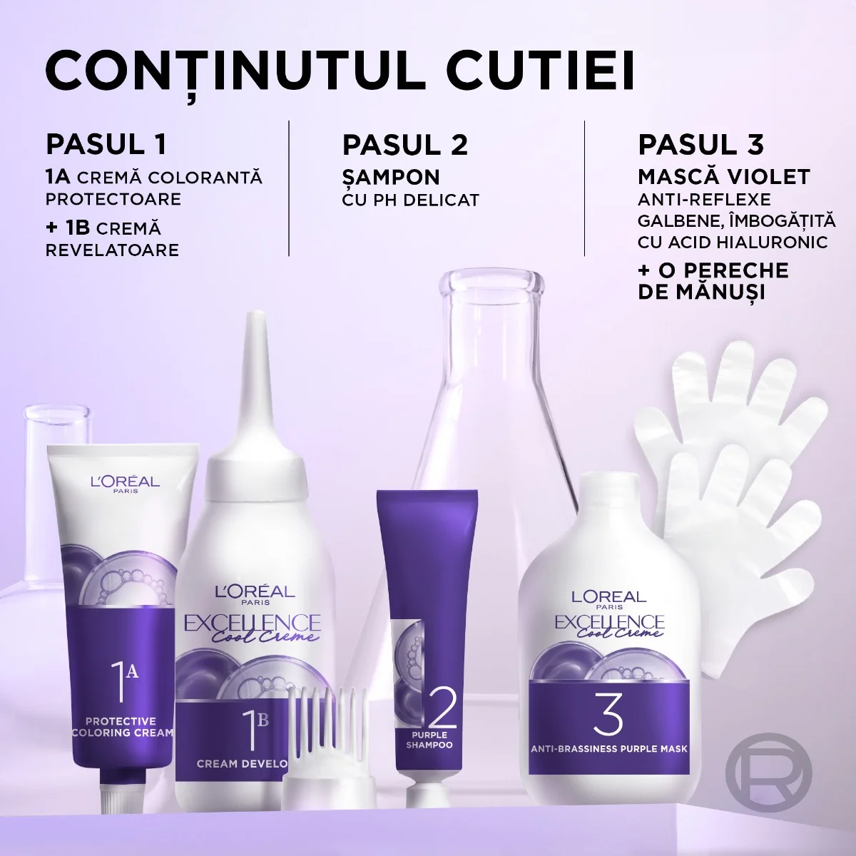 Vopsea de par permanenta Excellence Cool Creme 6.11 Blond Inchis Ultra-Cenusiu, 192ml, L'Oreal Paris