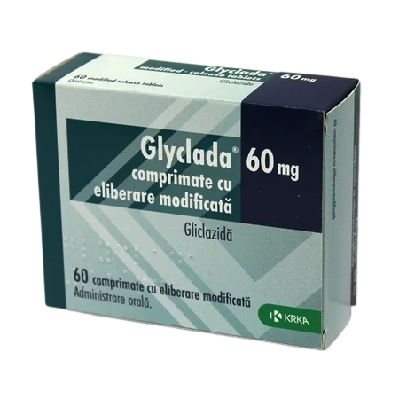 Glyclada 60mg, 60 comprimate cu eliberare modificata, KRKA