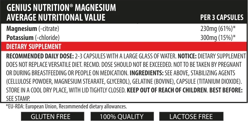 Magneziu, 90 capsule, Genius Nutrition