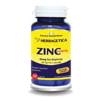 Zinc Forte, 60 capsule, Herbagetica 