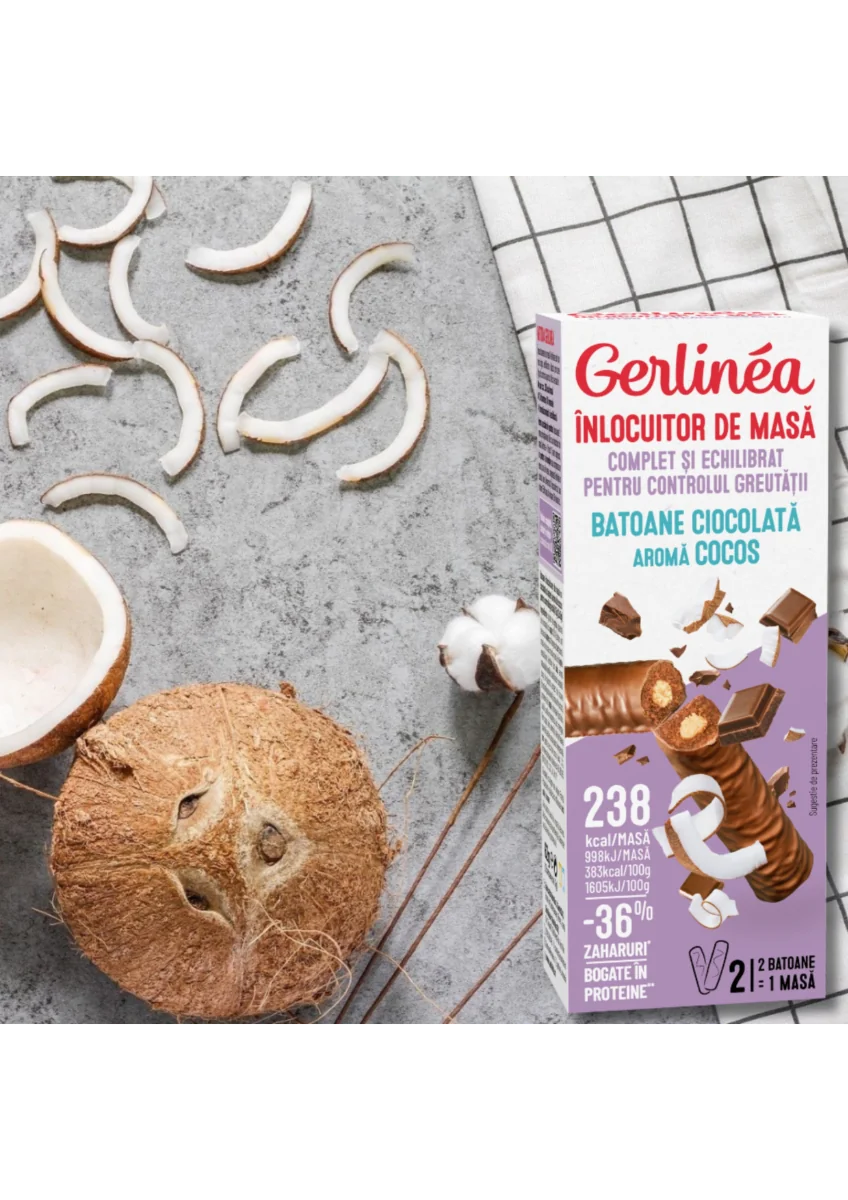 Mini pack batoane cu cocos, 62g, Gerlinea