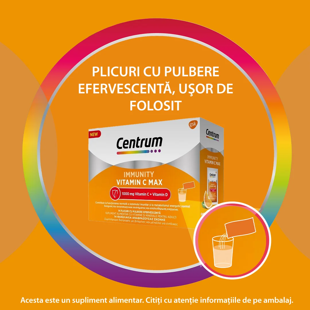 Centrum Immunity Vitamin C Max, 14 plicuri, Haleon