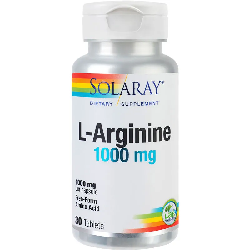 L-Arginine 1000mg Solaray, 30 tablete, Secom