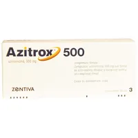 Azitrox 500mg, 3 comprimate filmate, Zentiva
