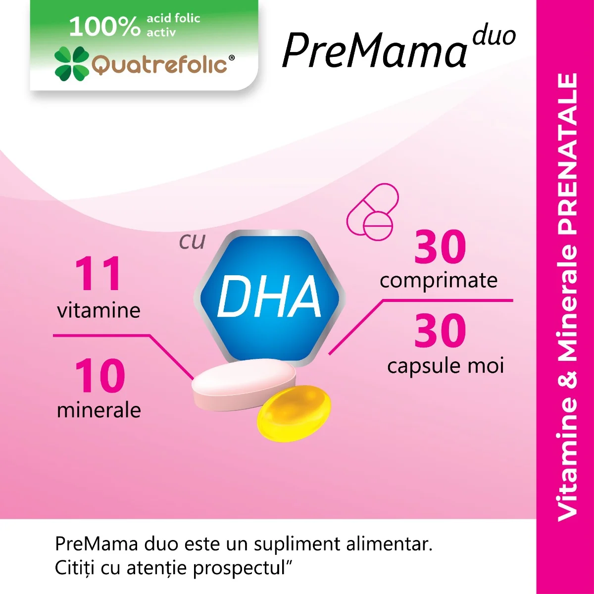 Premama Duo, 30 comprimate + 30 capsule moi, Alkaloid