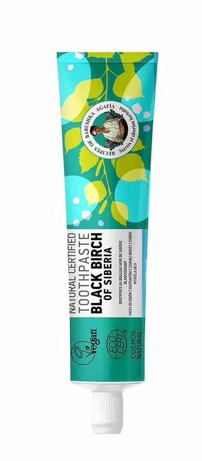 Pasta de dinti Black Birch of Siberia, 85g, Bunica Agafia