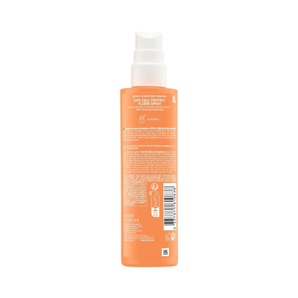 Spray fluid cu protectie solara SPF 50+ pentru copii Kids Cell Protect Capital Soleil, 200ml, Vichy