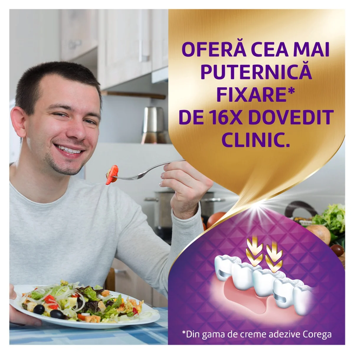 Crema adeziva pentru proteza fixare si sigilare Power Max, 70g, Corega