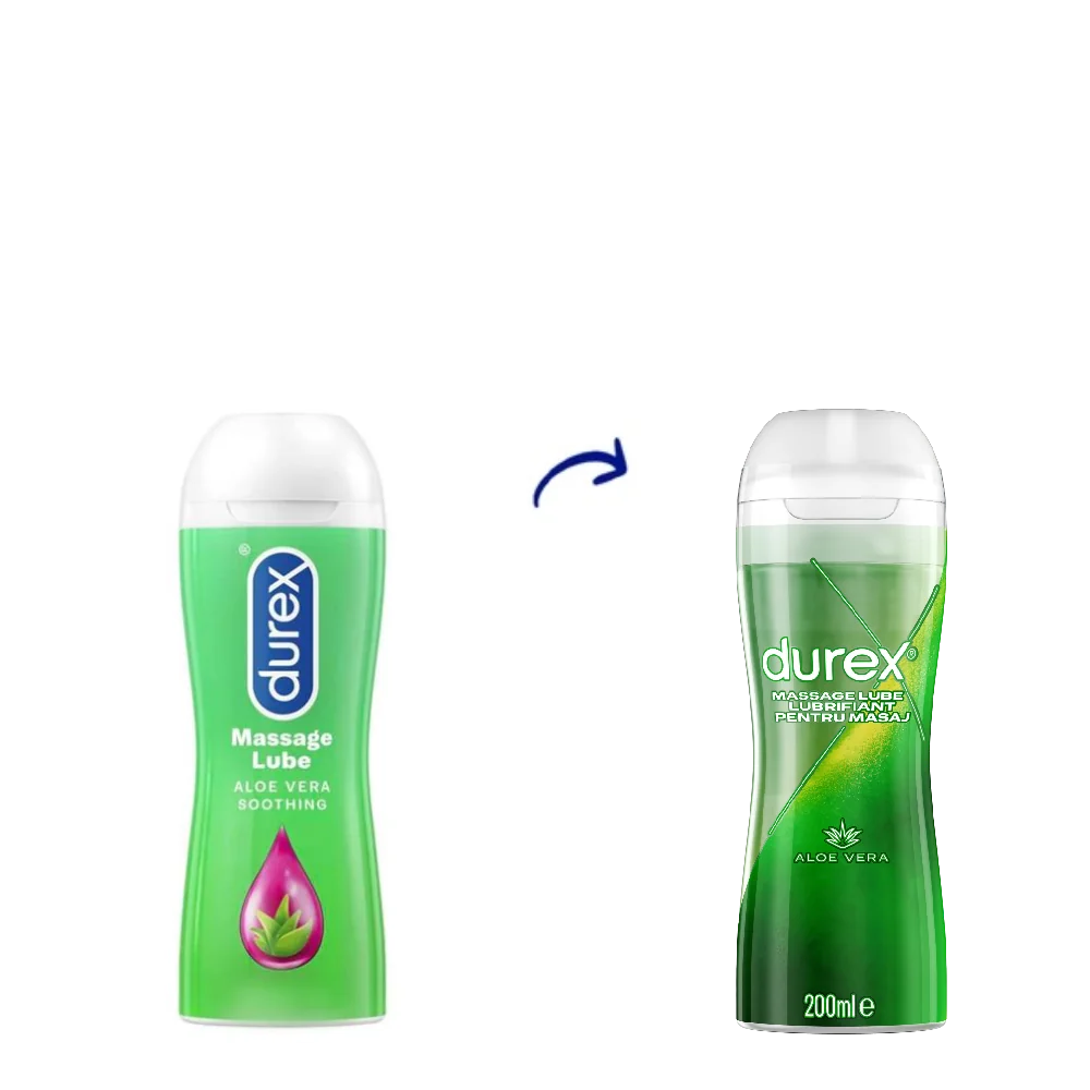 Gel lubrifiant pentru masaj 2 in 1 cu aloe vera, 200ml, Durex